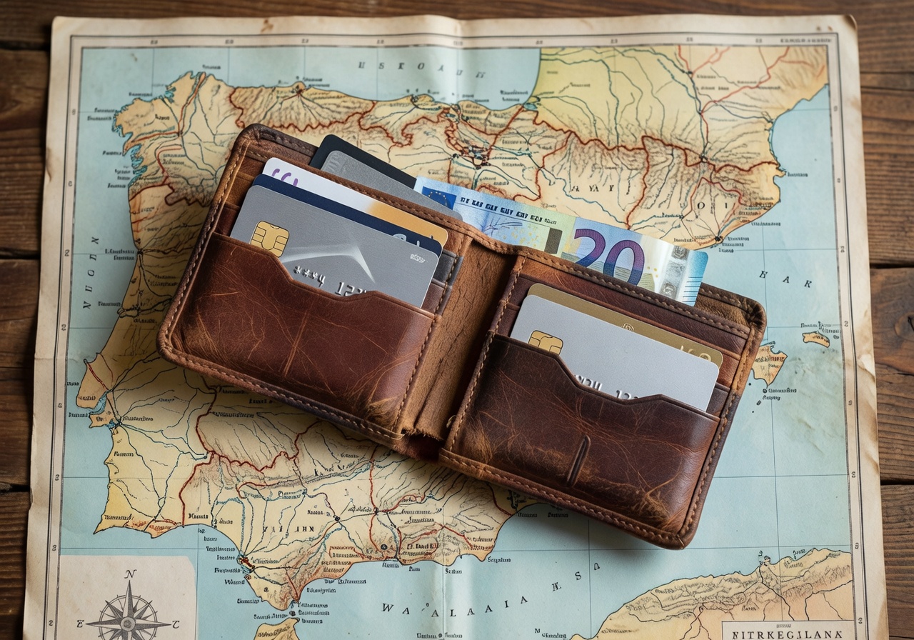 Gestión financiera diaria en España - cartera y tarjetas